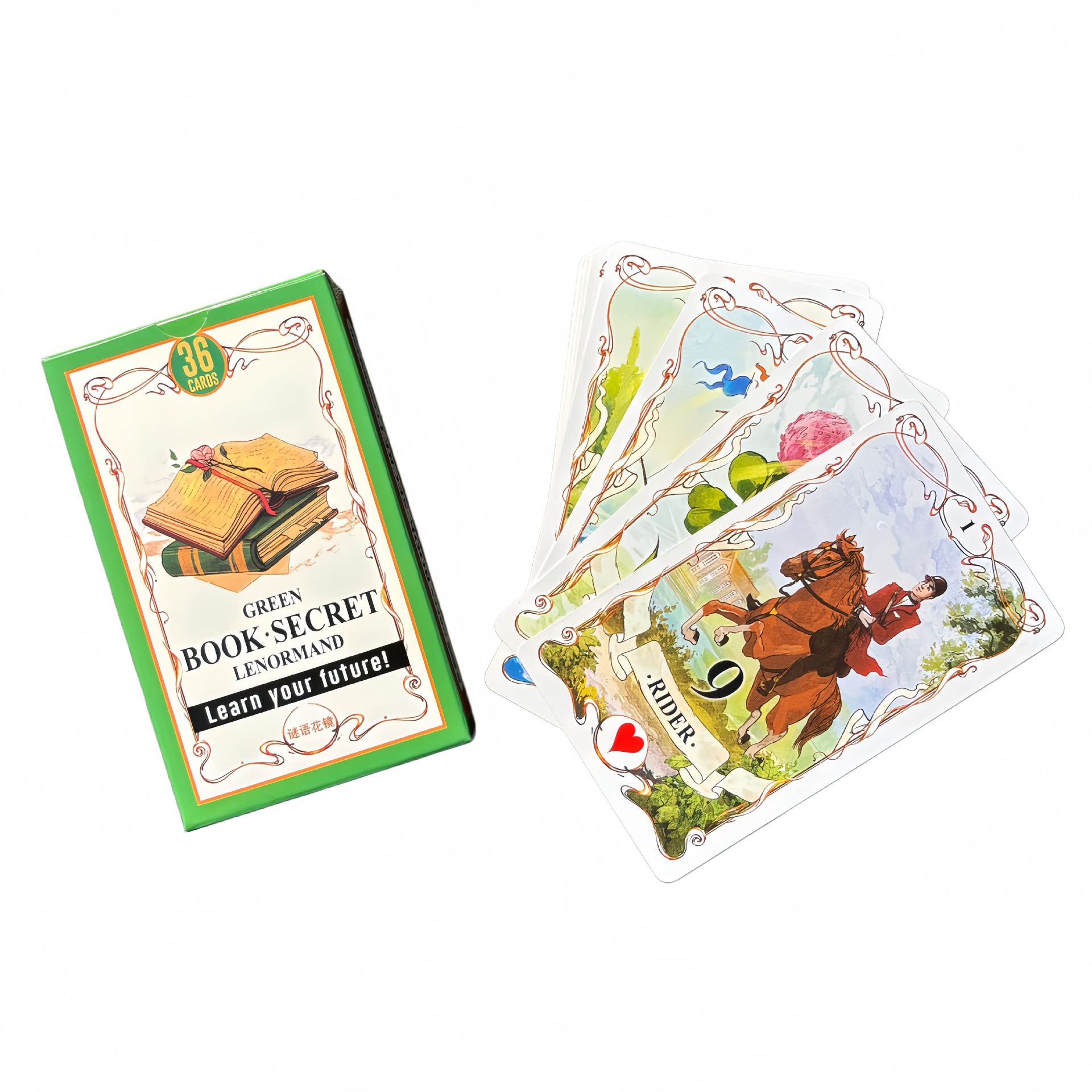 Green Book Secret Lenormand Or - đánh giá và giá Tarot Cards Deck With Guidebook